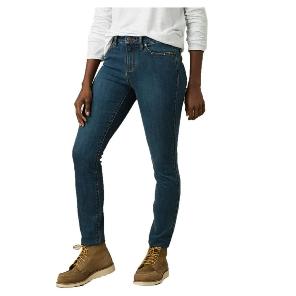 NWT prAna Sienna Skinny Jean, stretch denim, true blue medium wash size 10 R